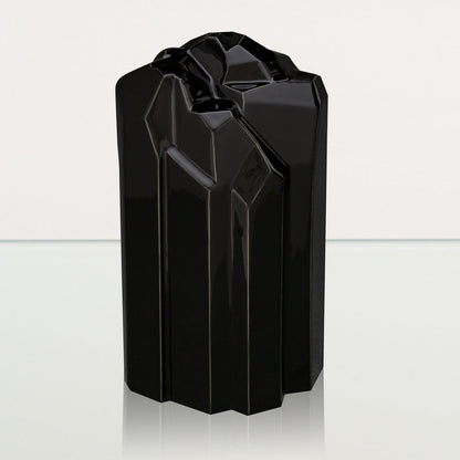 Cremation Candle Urn for Ashes "Heart" - Large | Lamp Black | Ceramic Urn - Pulvis Art Urns