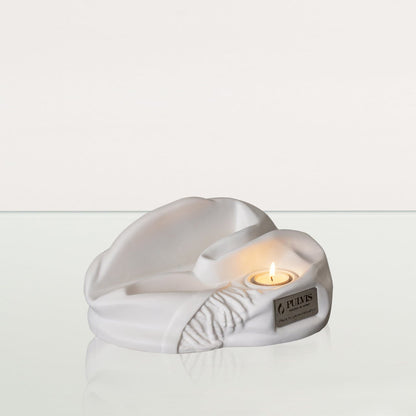 Cremation Urn "Cozy" - White Matte | Ceramic Picture Frame Urn - Pulvis Art Urns