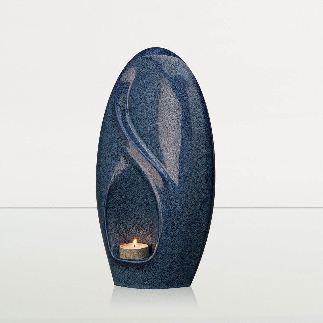 Eternity Handmade Cremation Urn for Ashes - Large | Blue Melange | Ceramic Urn - Pulvis Art Urns