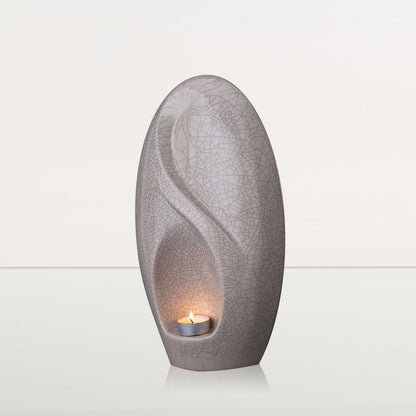 Eternity Handmade Cremation Urn for Ashes - Large | Craquelure | Ceramic Urn - Pulvis Art Urns