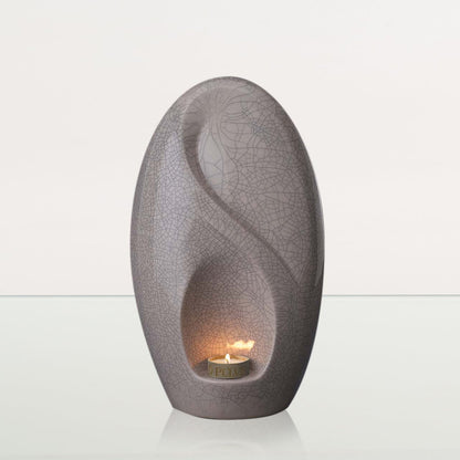 Eternity Handmade Cremation Urn for Ashes - Large | Craquelure | Ceramic Urn - Pulvis Art Urns