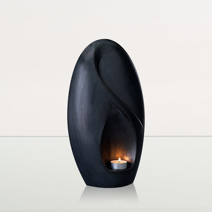 Eternity Handmade Cremation Urn for Ashes - Large | Dark Matte | Ceramic Urn - Pulvis Art Urns