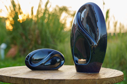 Eternity Handmade Cremation Urn for Ashes - Large Urn | Oxide Green | Ceramic - Pulvis Art Urns