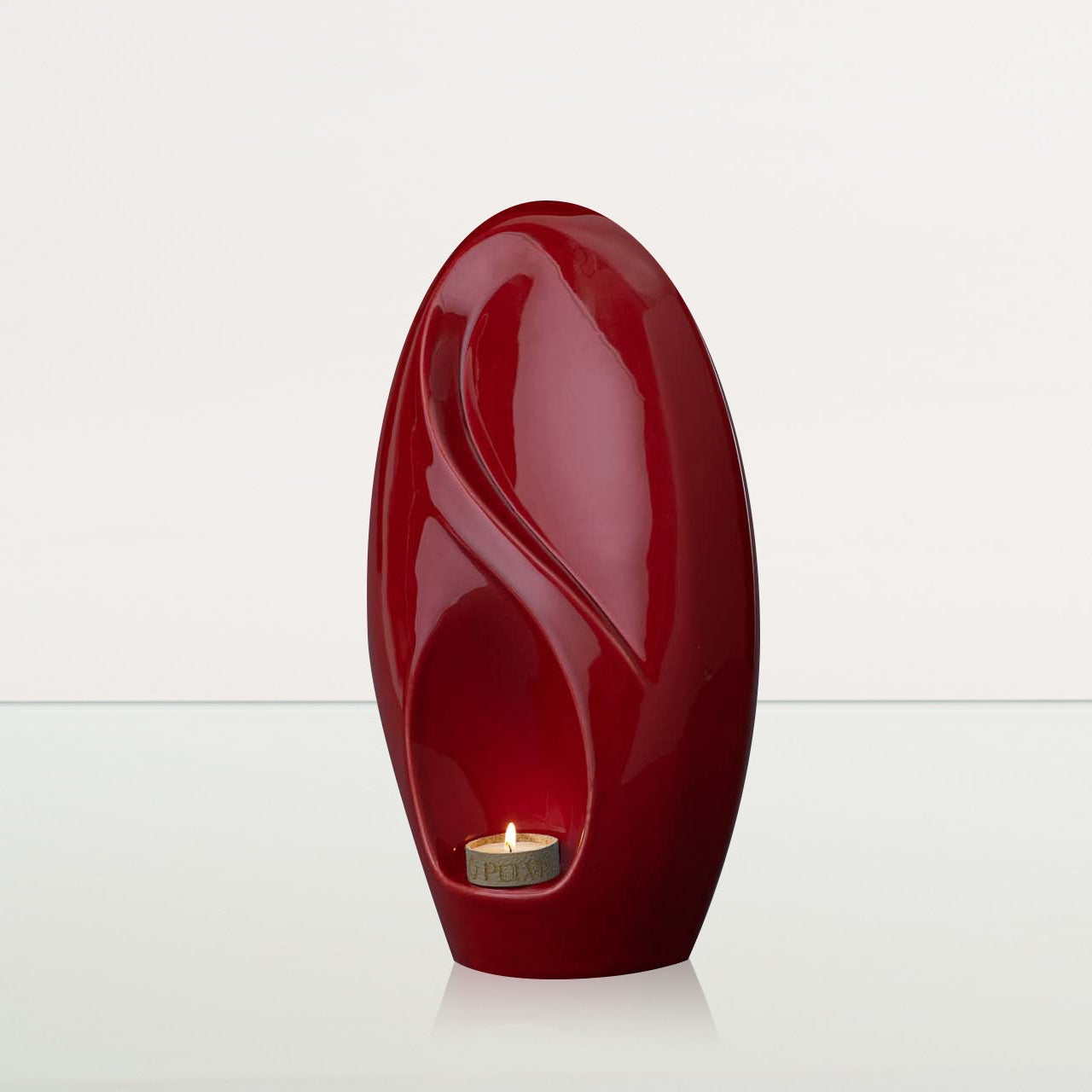 Eternity Handmade Cremation Urn for Ashes - Large | Red | Ceramic Urn - Pulvis Art Urns