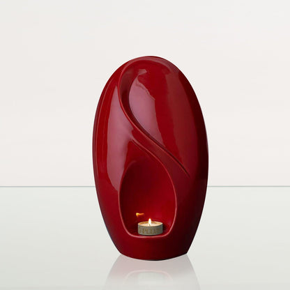 Eternity Handmade Cremation Urn for Ashes - Large | Red | Ceramic Urn - Pulvis Art Urns
