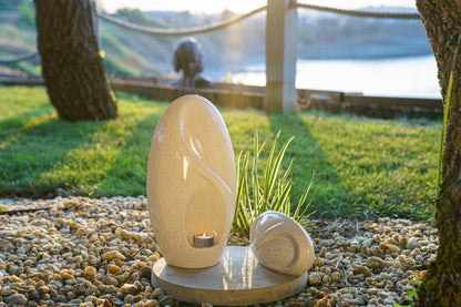 Eternity Handmade Cremation Urn for Ashes - Large | Off-white | Ceramic Urn - Pulvis Art Urns