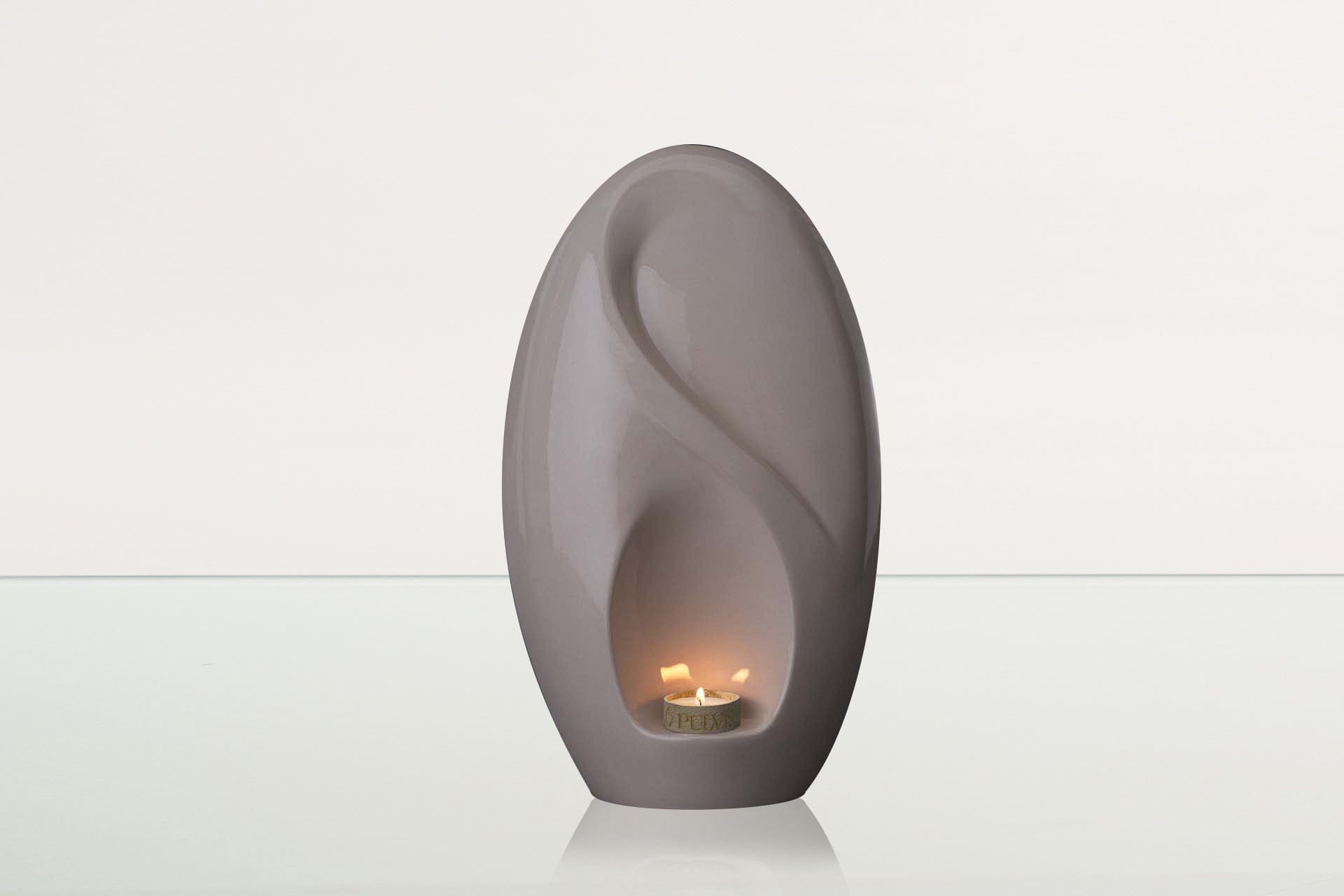 Eternity Handmade Cremation Urn for Ashes - Large | Off-white | Ceramic Urn - Pulvis Art Urns