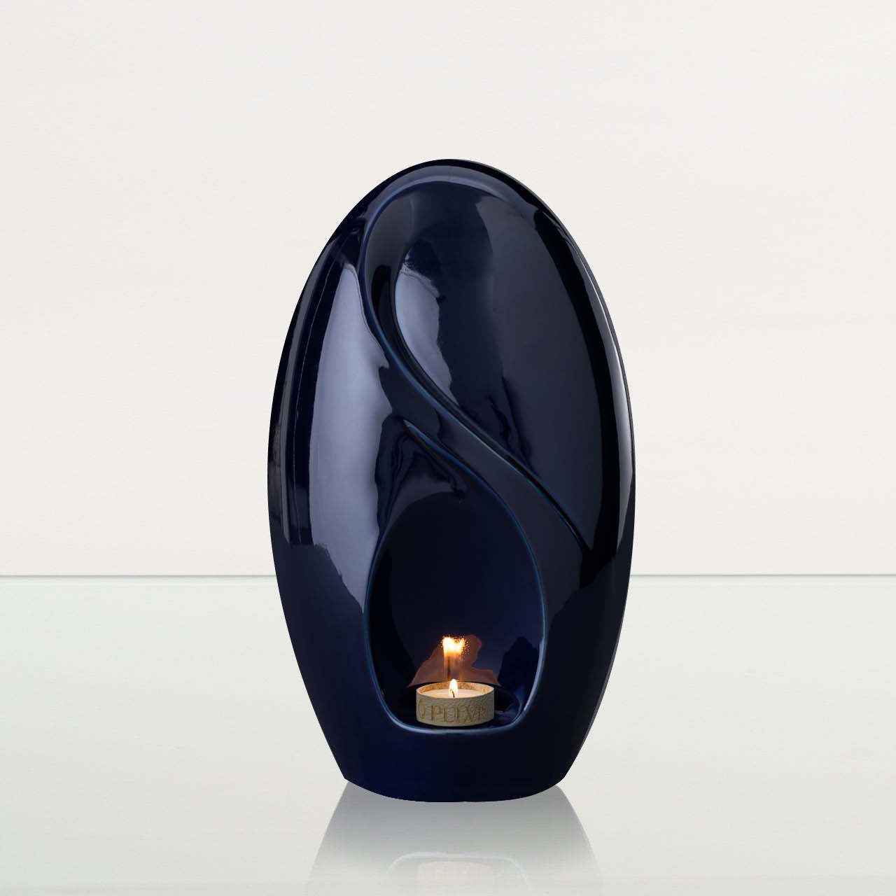 Eternity Handmade Cremation Urn for Ashes - Large Urn | Cobalt Metallic | Ceramic - Pulvis Art Urns