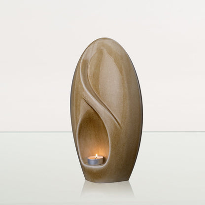 Eternity Handmade Cremation Urn for Ashes - Large Urn | Dark Sand | Ceramic - Pulvis Art Urns