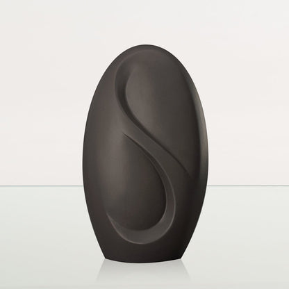 Eternity Handmade Cremation Urn for Ashes - Large Urn | Grey Matte | Ceramic - Pulvis Art Urns