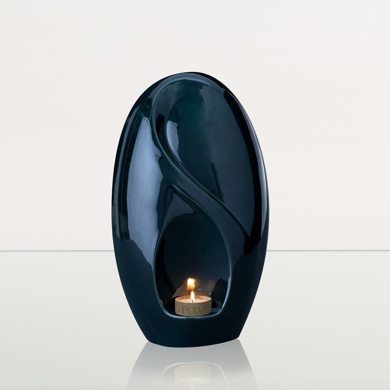 Eternity Handmade Cremation Urn for Ashes - Large Urn | Oxide Green | Ceramic - Pulvis Art Urns