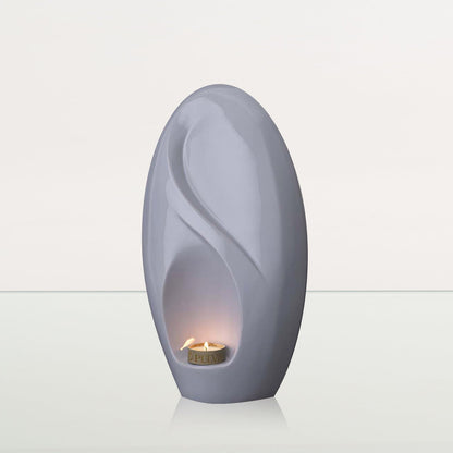 Eternity Handmade Cremation Urn for Ashes - Large | White | Ceramic Urn - Pulvis Art Urns