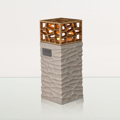 "Everlasting Flame" Cremation Urn for Ashes - Craquelure | Ceramic Urn - Pulvis Art Urns