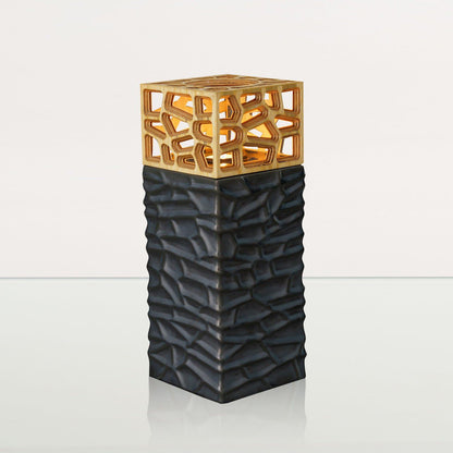 "Everlasting Flame" Cremation Urn for Ashes - Dark Matte | Ceramic Urn - Pulvis Art Urns