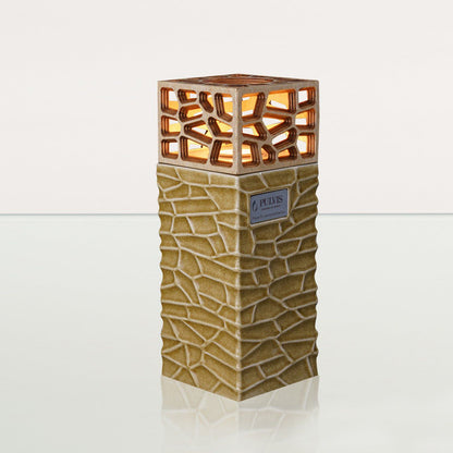 "Everlasting Flame" Cremation Urn for Ashes - Dark Sand | Ceramic Urn - Pulvis Art Urns