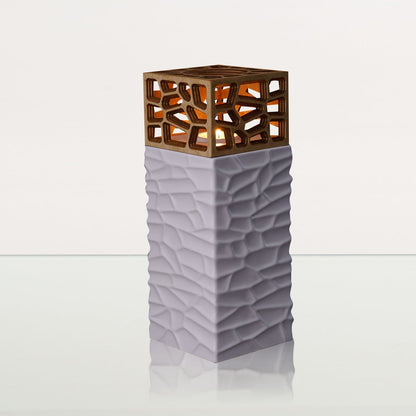 "Everlasting Flame" Cremation Urn for Ashes - White Matte | Ceramic Urn - Pulvis Art Urns