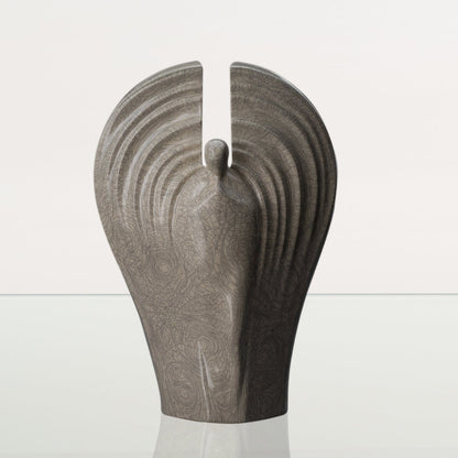 Guardian Handmade Cremation Urn for Ashes - Large | Craquelure | Ceramic Urn - Pulvis Art Urns