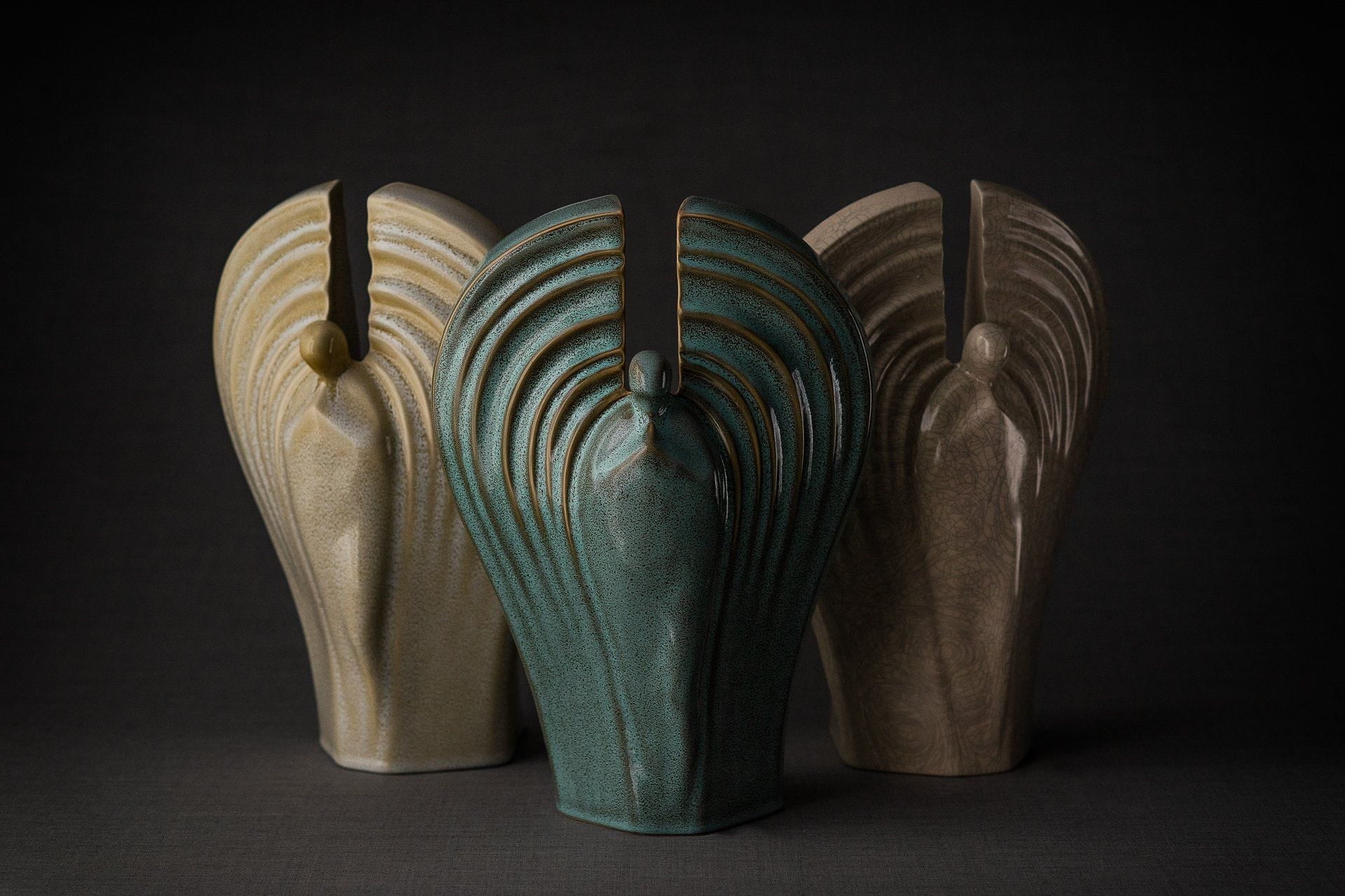Guardian Handmade Cremation Urn for Ashes - Large | Lamp Black | Ceramic Urn - Pulvis Art Urns