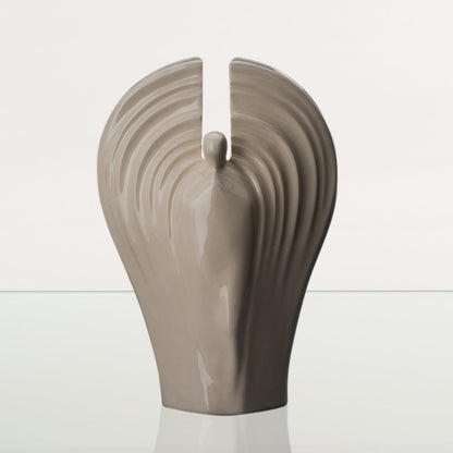 Guardian Handmade Cremation Urn for Ashes - Large | Off-white | Ceramic Urn - Pulvis Art Urns
