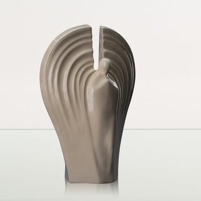 Guardian Handmade Cremation Urn for Ashes - Large | Off-white | Ceramic Urn - Pulvis Art Urns