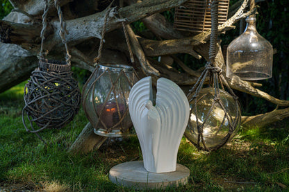 Guardian Handmade Cremation Urn for Ashes - Large | White | Ceramic Urn - Pulvis Art Urns