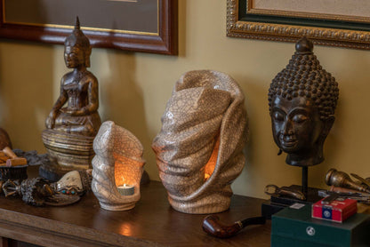 Handmade Cremation Urn for Ashes "Light" - Large | Cobalt Metallic | Ceramic Urn - Pulvis Art Urns
