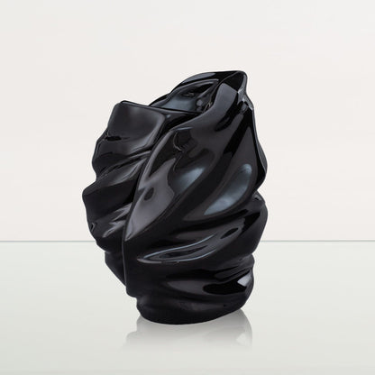 Handmade Cremation Urn for Ashes "Light" - Large | Lamp Black | Ceramic Art Urn - Pulvis Art Urns