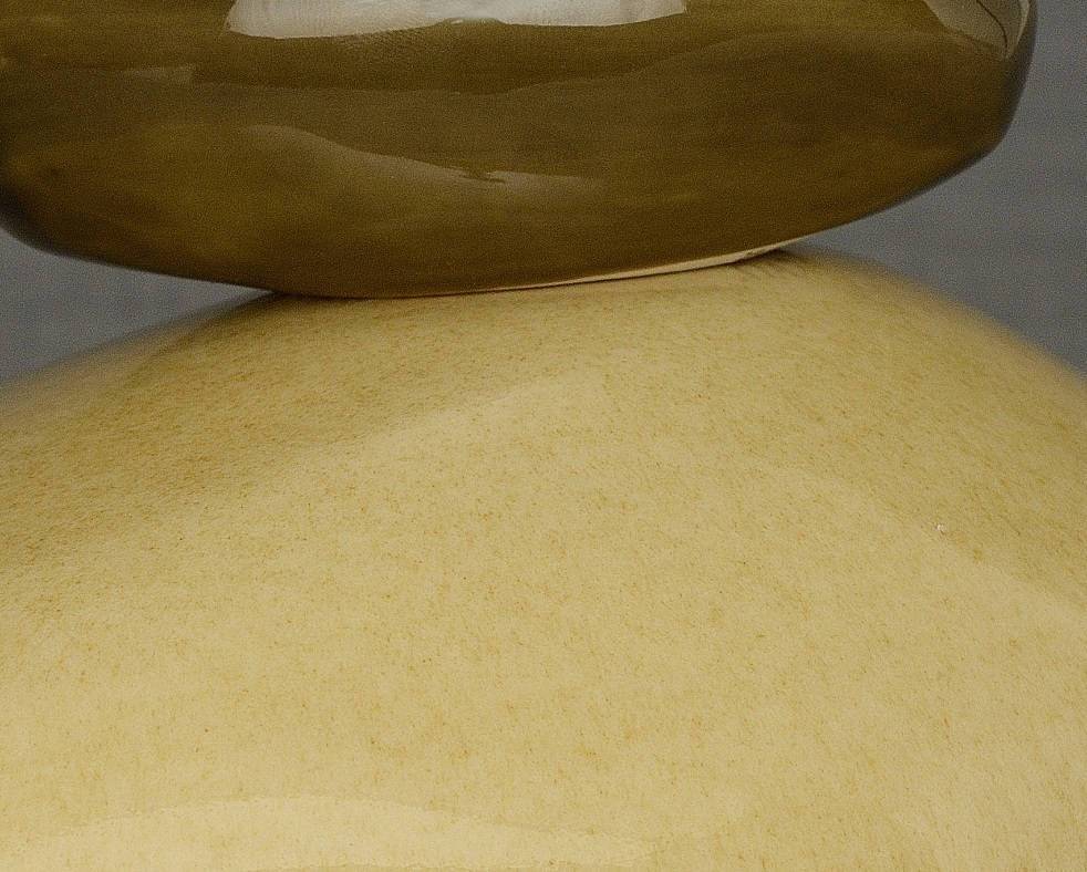 Handmade Cremation Urn for Ashes "Stone" - Large Urn | Light Sand | Ceramic - Pulvis Art Urns