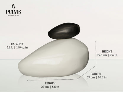 Pulvis Art Urns Adult Size Urn Handmade Cremation Urn for Ashes "Stone" - Large Urn | sizes