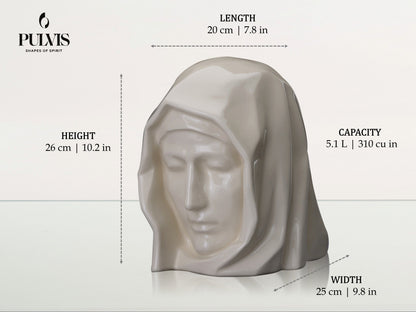 Pulvis Art Urns Adult Size Urn Handmade Cremation Urn for Ashes "The Holy Mother" - Large | sizes