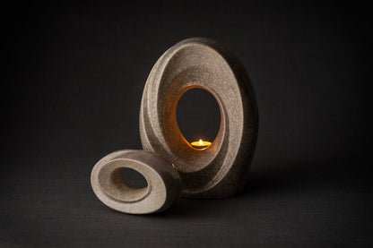 Handmade Cremation Urn for Ashes "The Passage" - Large Urn | Craquelure | Ceramic - Pulvis Art Urns