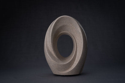Handmade Cremation Urn for Ashes "The Passage" - Large Urn | Craquelure | Ceramic - Pulvis Art Urns