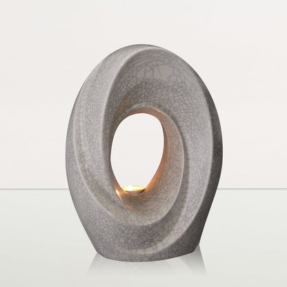 Handmade Cremation Urn for Ashes "The Passage" - Large Urn | Craquelure | Ceramic - Pulvis Art Urns