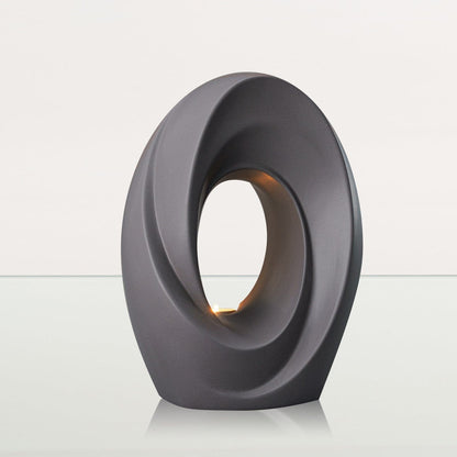 Handmade Cremation Urn for Ashes "The Passage" - Large Urn | Gray Matte | Ceramic - Pulvis Art Urns