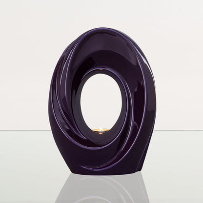 Handmade Cremation Urn for Ashes "The Passage" - Large Urn | Violet | Ceramic - Pulvis Art Urns