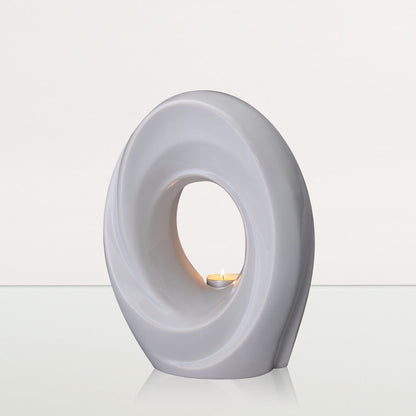 Handmade Cremation Urn for Ashes "The Passage" - Large Urn | White | Ceramic - Pulvis Art Urns