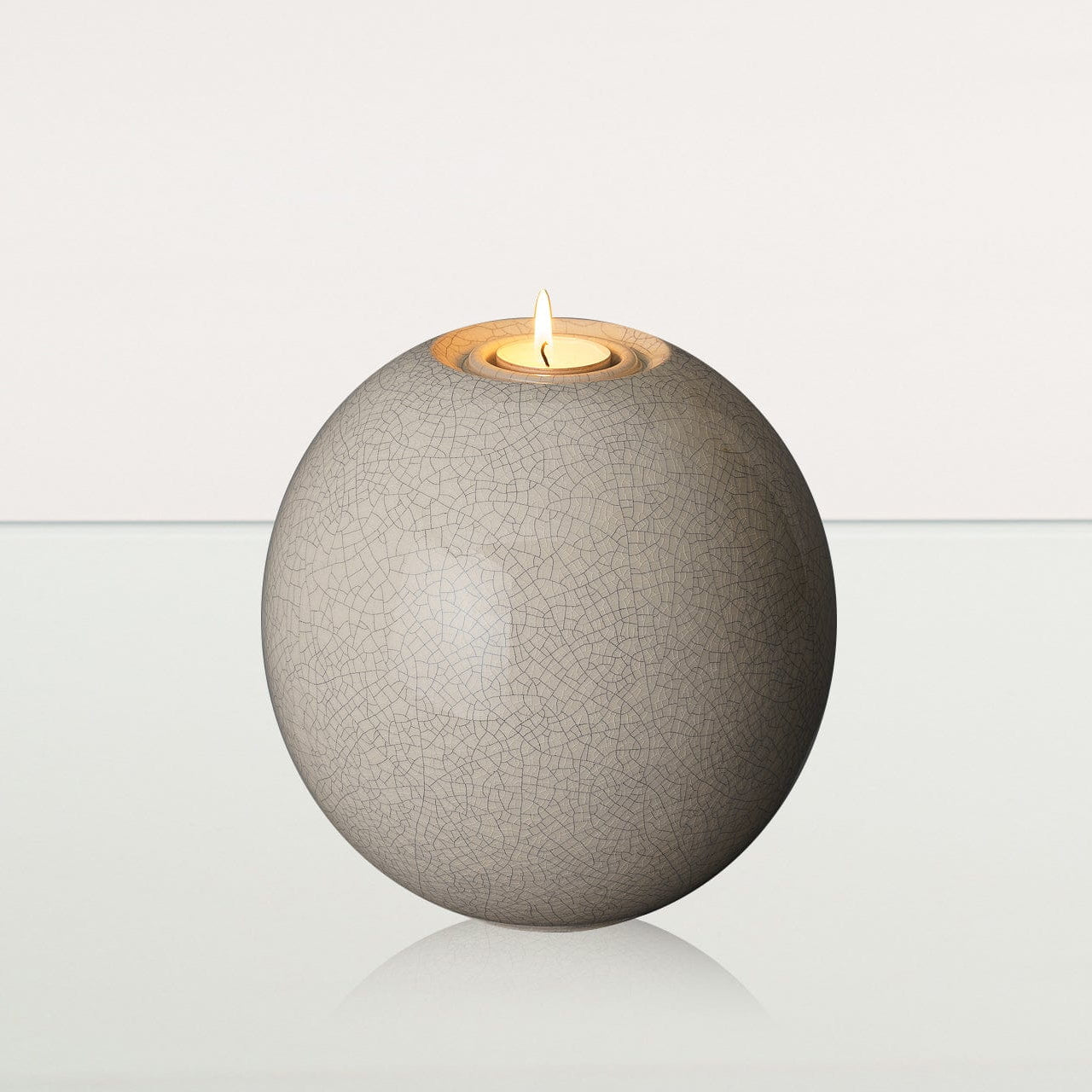 Handmade Cremation Urn "Harmony" - Large | Craquelure | Ceramic Urn - Pulvis Art Urns