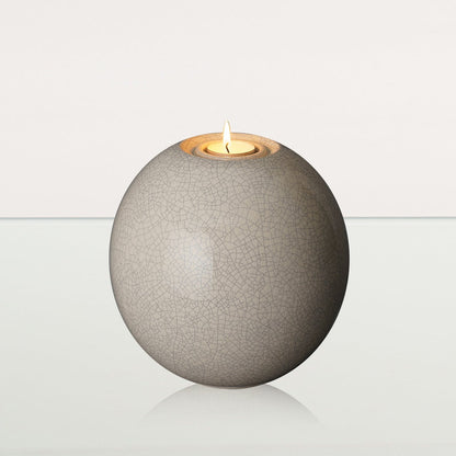 Handmade Cremation Urn "Harmony" - Large | Craquelure | Ceramic Urn - Pulvis Art Urns