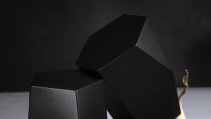 Handmade Urn "Crystal" - Stainless Steel | Dark Granite - Pulvis Art Urns