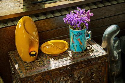 Set Of Ceramic Art Urns for Ashes "Eternity" - (Large urn + Keepsake) - Pulvis Art Urns