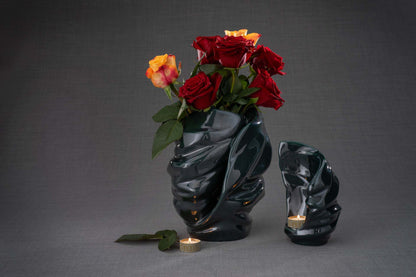 Set Of Ceramic Art Urns for Ashes "Light" - (Large urn + Keepsake) - Pulvis Art Urns