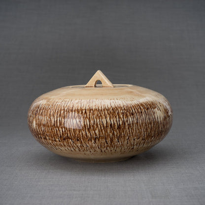 Pottery Wheel Urn for Ashes "Aeon" - Large | Manganese Brown | Ceramic - Pulvis Art Urns
