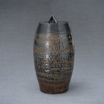 Pottery Wheel Urn for Ashes "Superious" - Large | Black gloss | Ceramic - Pulvis Art Urns