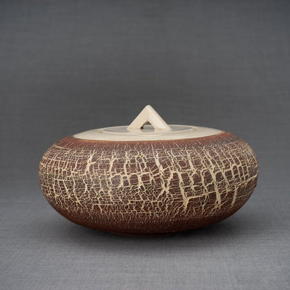 Pottery Wheel Urn for Ashes "Terra" - Large | Brown | Ceramic - Pulvis Art Urns