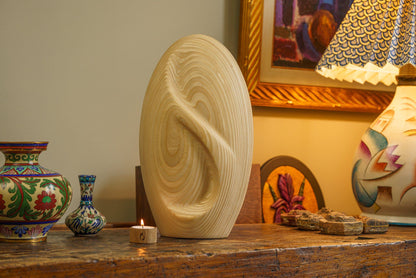 Wooden Cremation Urn "Eternity" - Premium Plywood Urn - Pulvis Art Urns