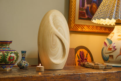 Wooden Cremation Urn "Eternity" - Premium Plywood Urn - Pulvis Art Urns