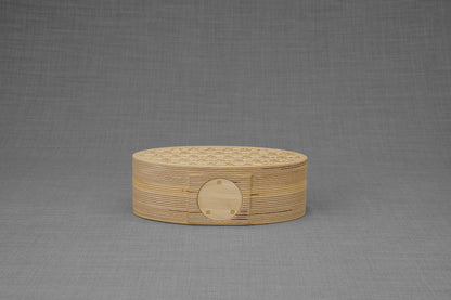 Wooden Cremation Urn "Remembrance" - Handmade - Uroko Pattern - Pulvis Art Urns