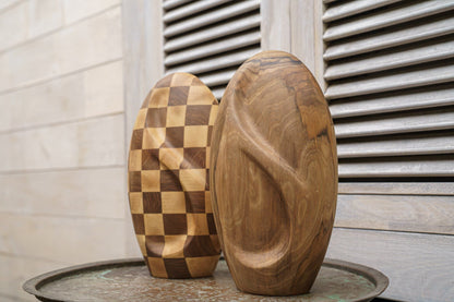 Wooden Urn for Ashes "Eternity" - Genuine Walnut Urn - Pulvis Art Urns
