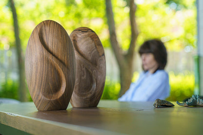 Wooden Urn for Ashes "Eternity" - Genuine Walnut Urn - Pulvis Art Urns