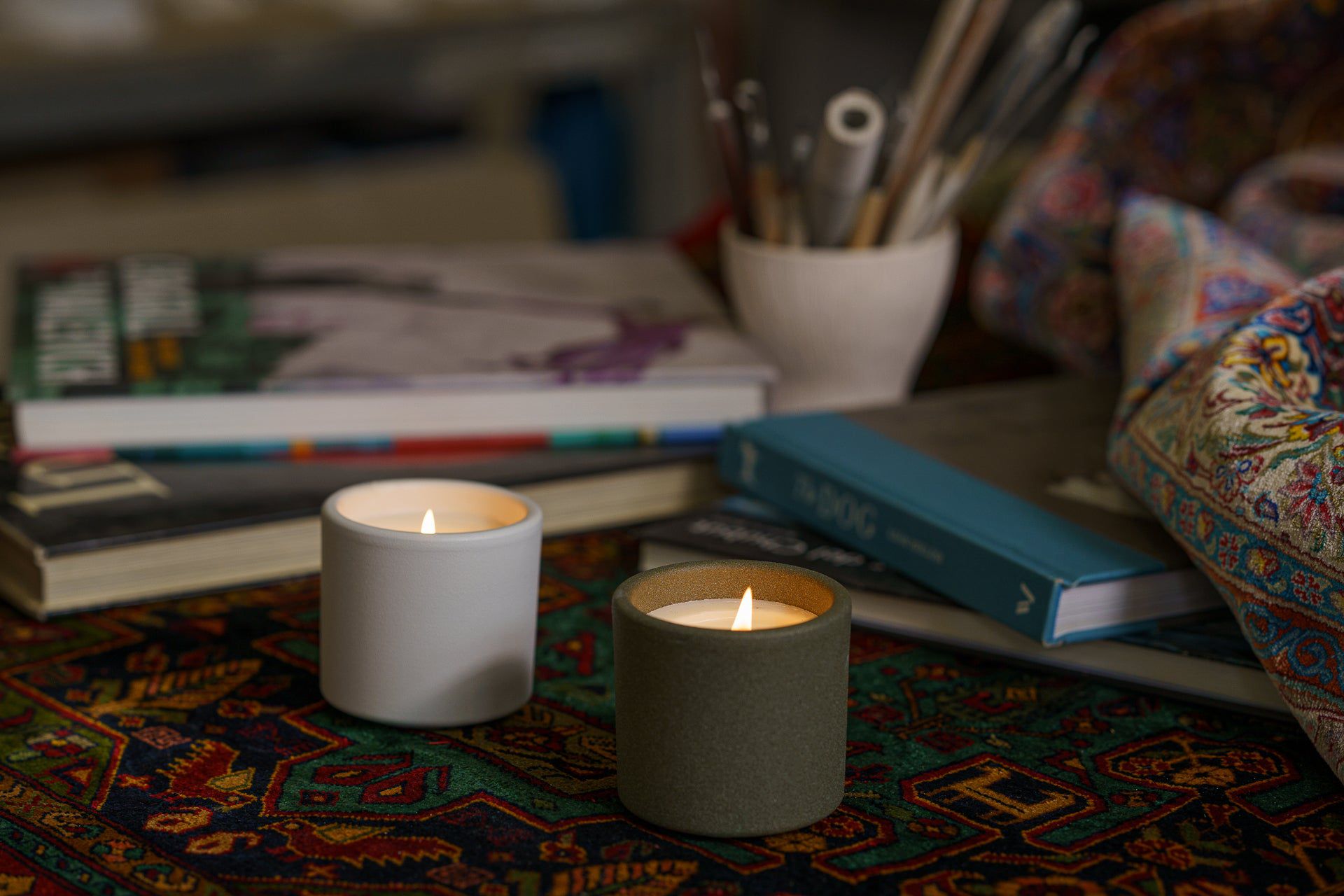 Artisan Scented Candle - Saffron / Vanilla / Cardamom - Pulvis Art Urns